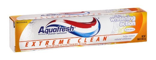 Acquafresh Extreme Clean Toothpaste Mint Blast Flavor Tube