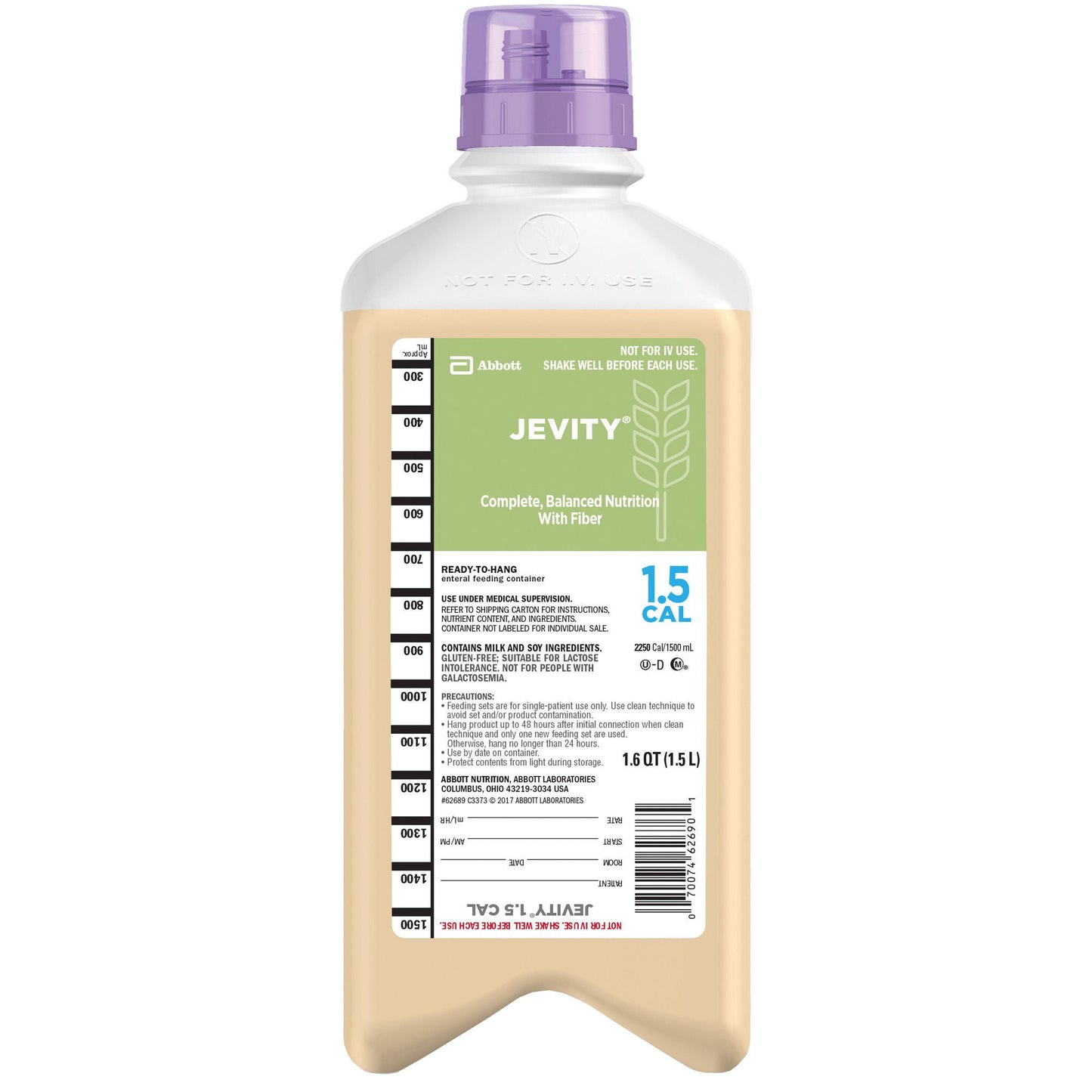 Jevity® 1.5 Cal Tube Feeding Formula, Ready to Hang Carton