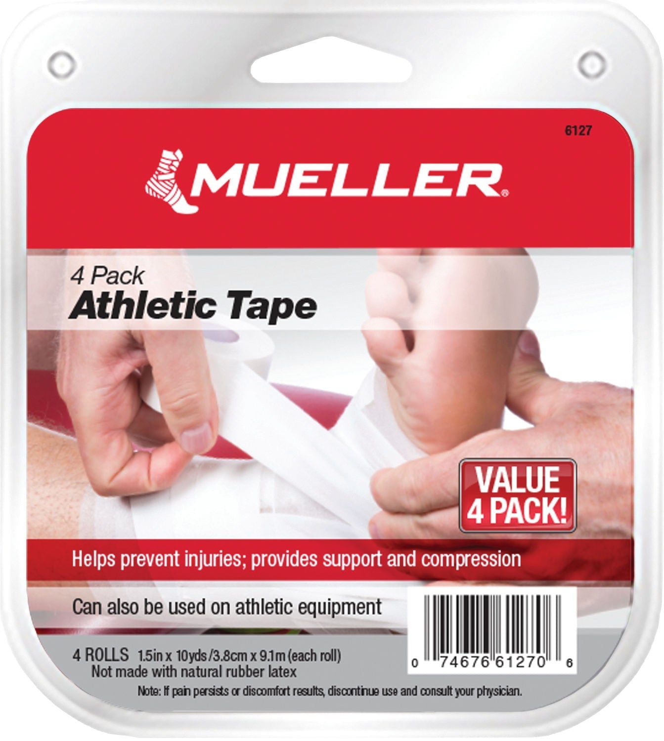 Mueller Mtape Athletic Tape White Cotton / Zinc Oxide