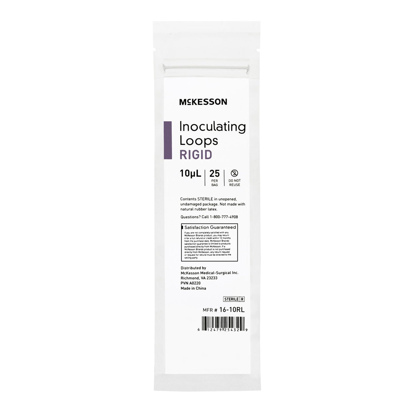 McKesson Inoculating Loop, Dark Blue, 10 μL, 20-Centimeter Length