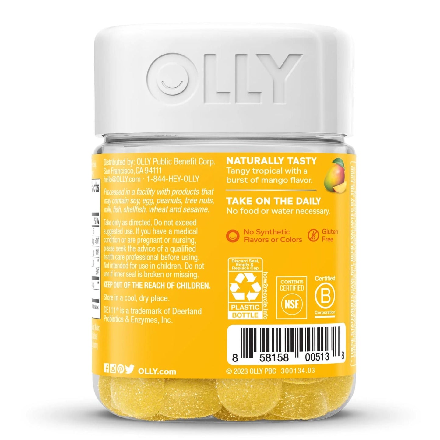 Olly® Probiotic Gummies, Tropical Mango Flavor
