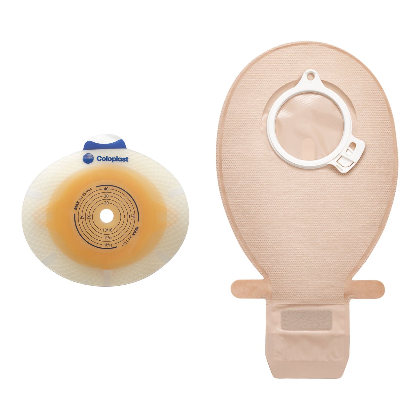 SenSura® Click 2-Piece Closed End Opaque Ostomy Pouch, Green Match