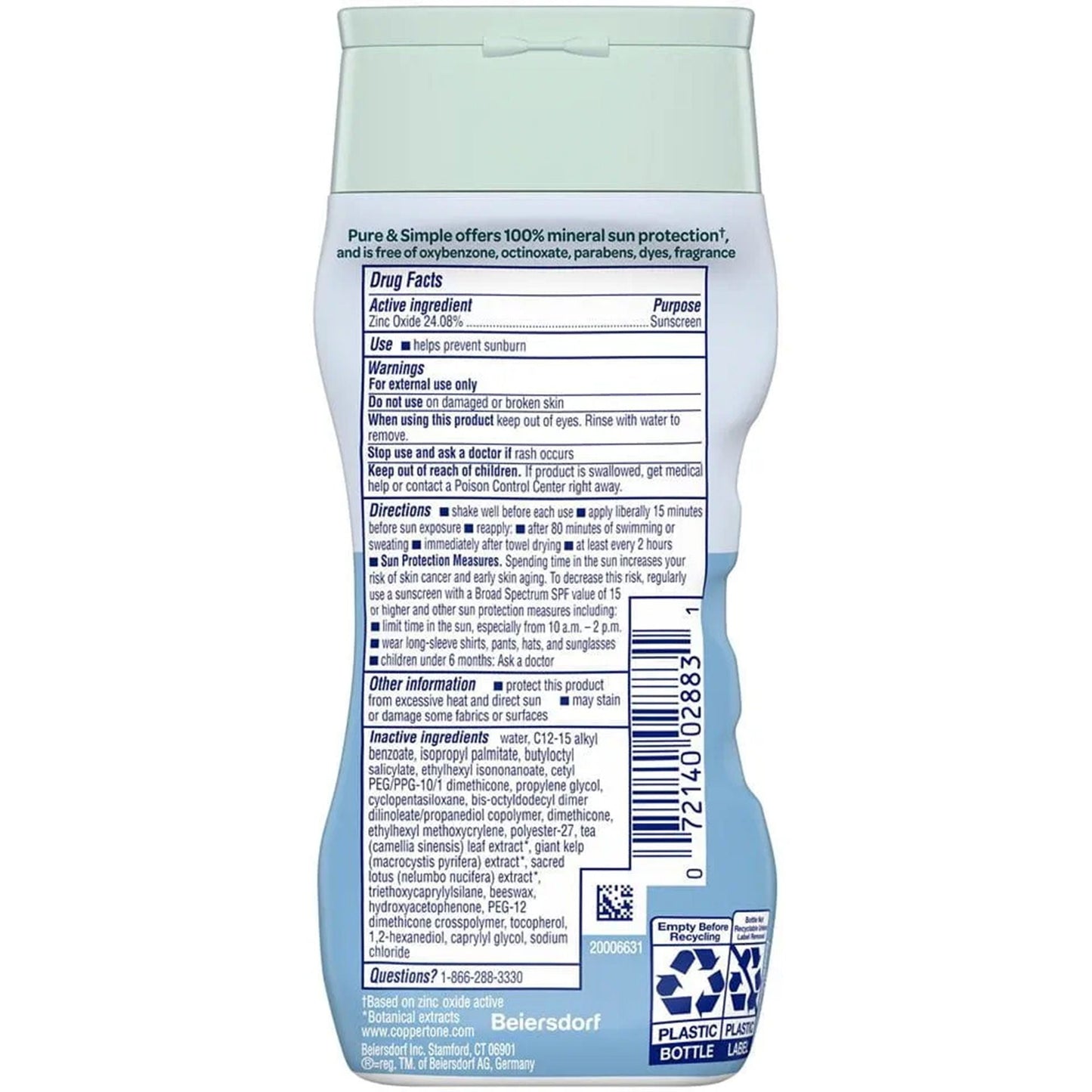 Coppertone® Pure and Simple SPF 50 Mineral Sunscreen Spray