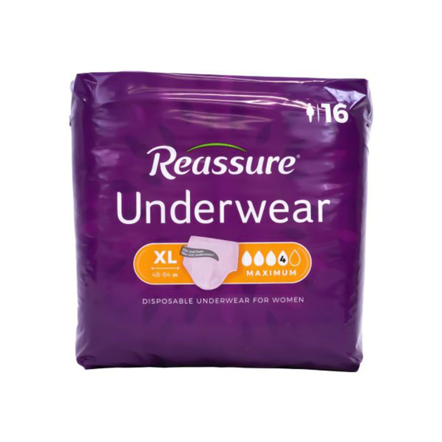 Reassure® Maximum Absorbent Underwear, Women, Medium – Heavy Absorbency