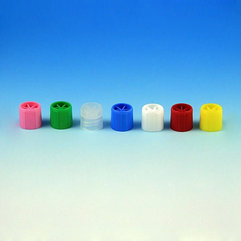 Globe Scientific Tube Closure Screw Cap NonSterile Yellow