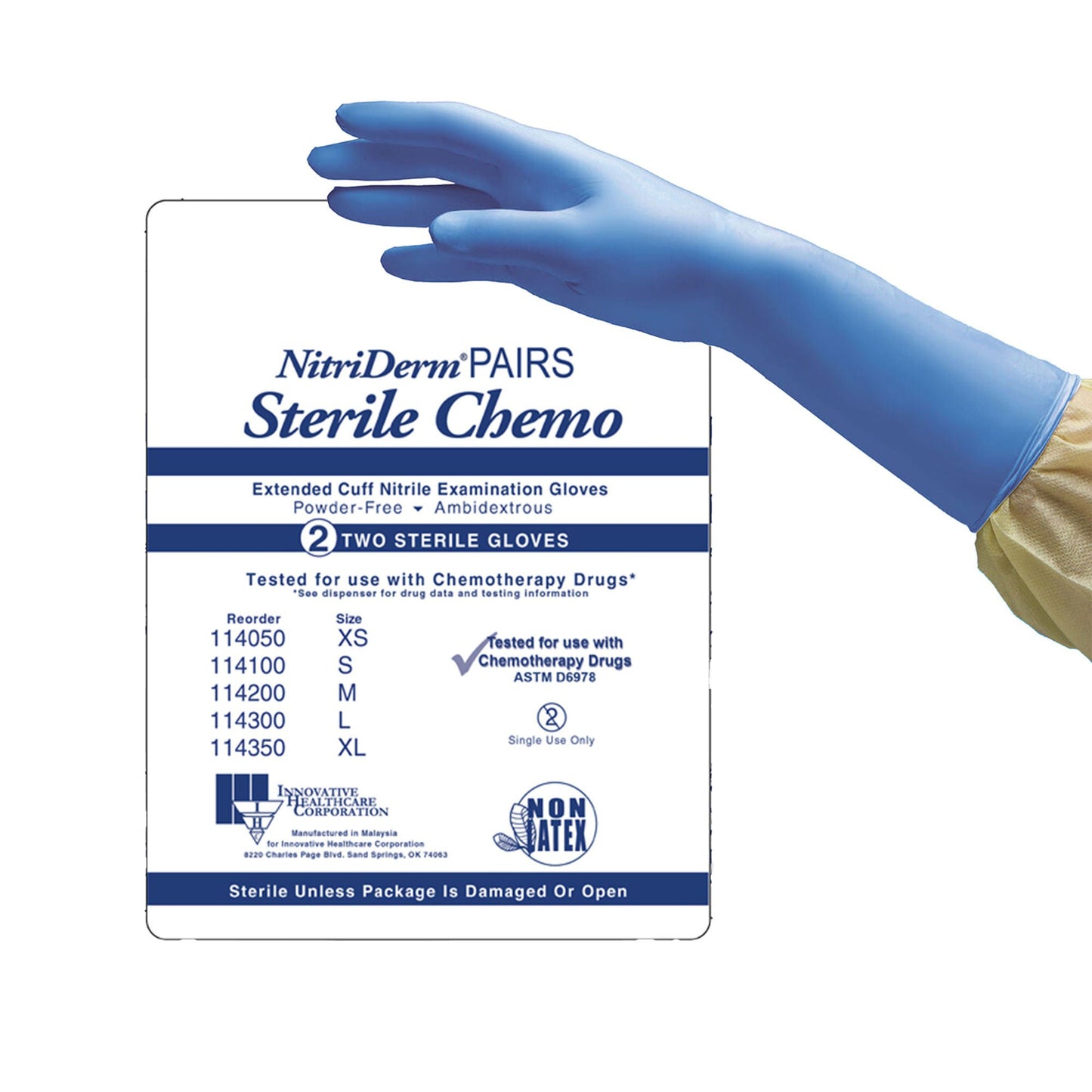 NitriDerm® EC Nitrile Exam Gloves, Blue