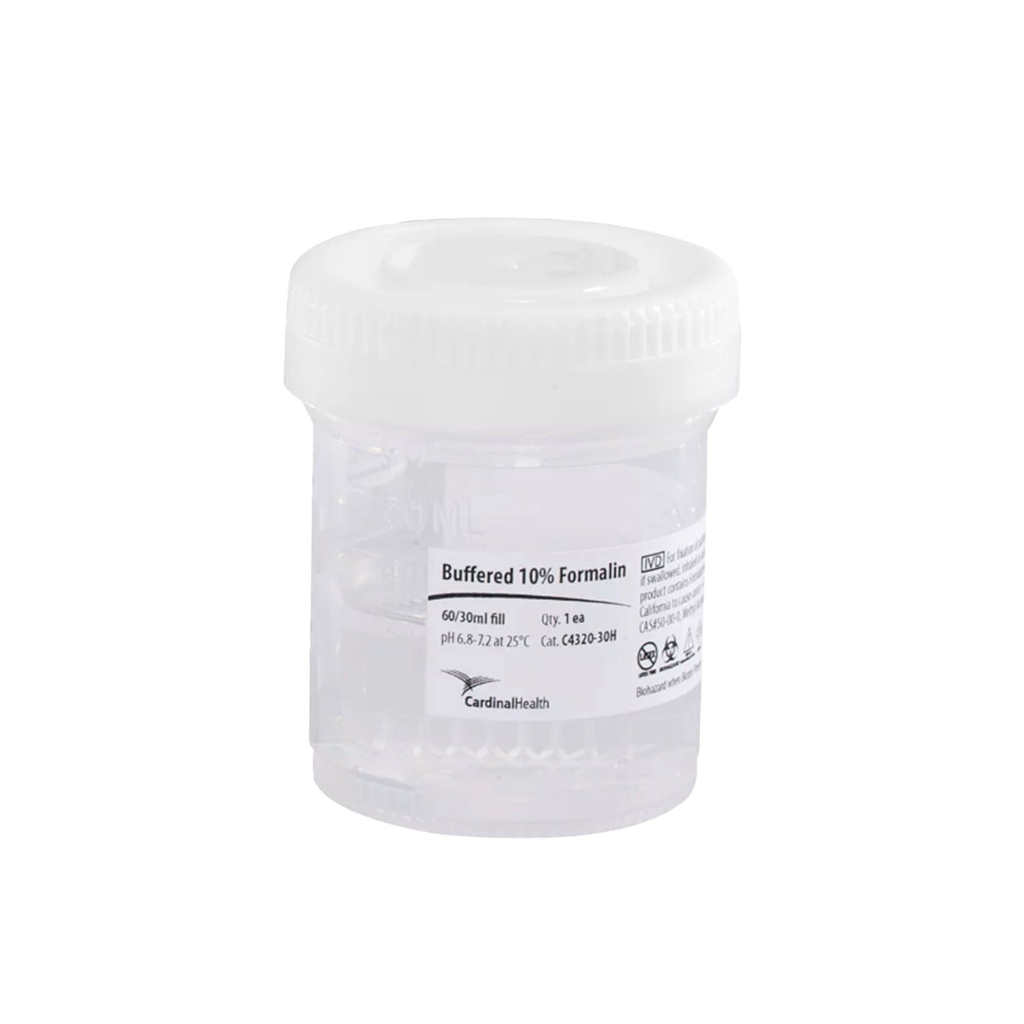Cardinal Health™ Prefilled Specimen Container, Fill in 60 mL
