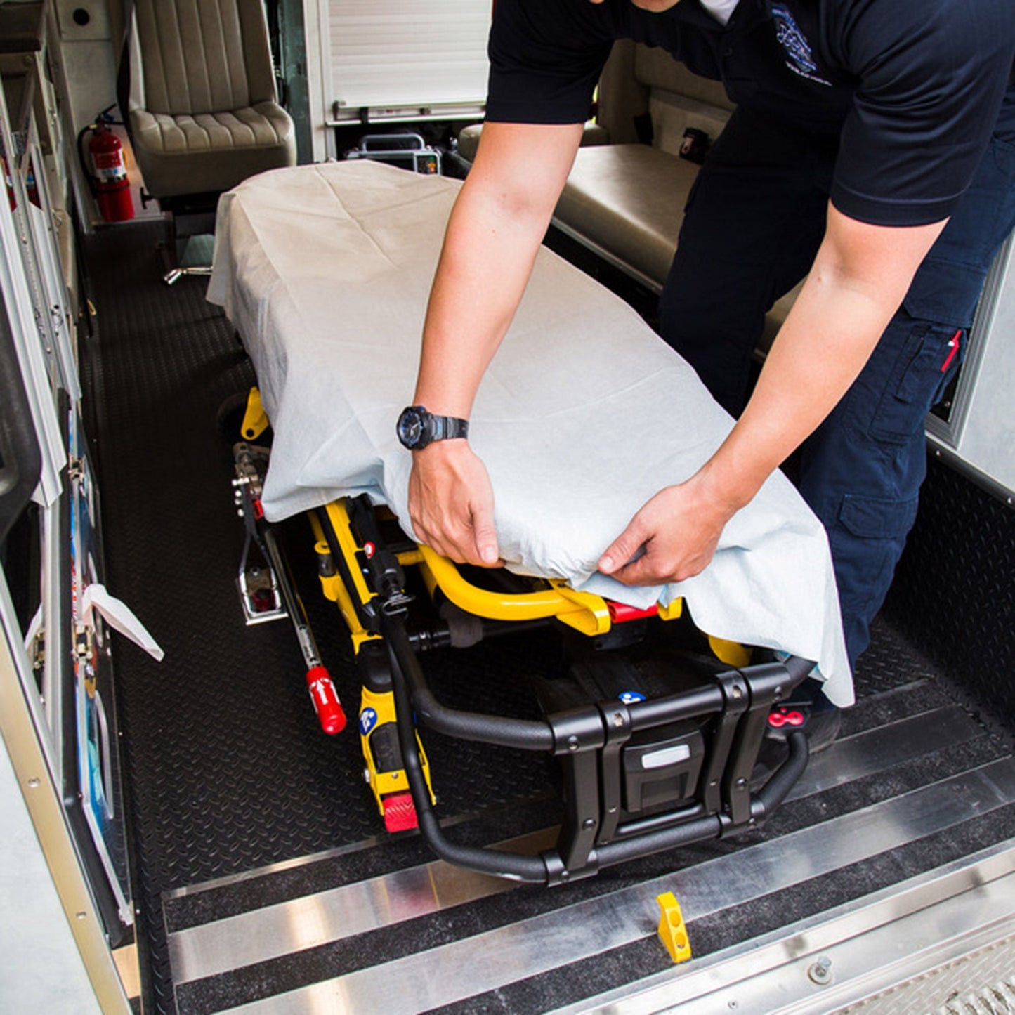 Graham Medical White Flat Stretcher Sheet