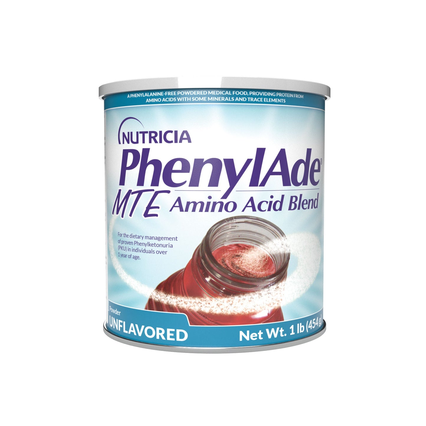 PhenylAde MTE Amino Acid Blend Oral Supplement Unflavored Powder / 454 Gram Canister