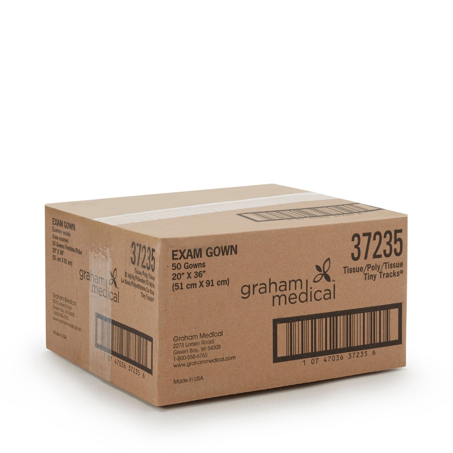 Graham Medical Tiny Tracks® Print Pediatric Exam Gown