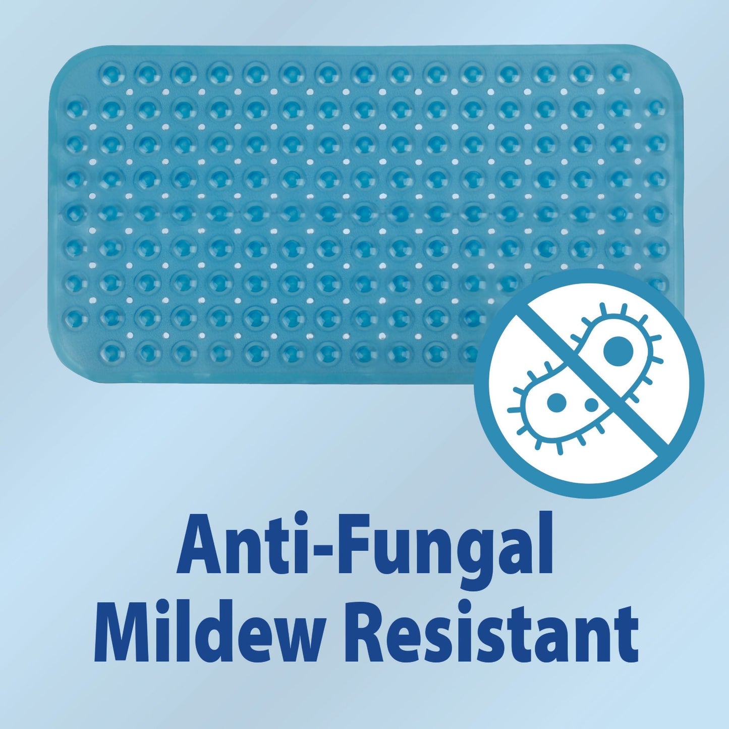 Theracare Bathtub Mat, Antifungal, Blue
