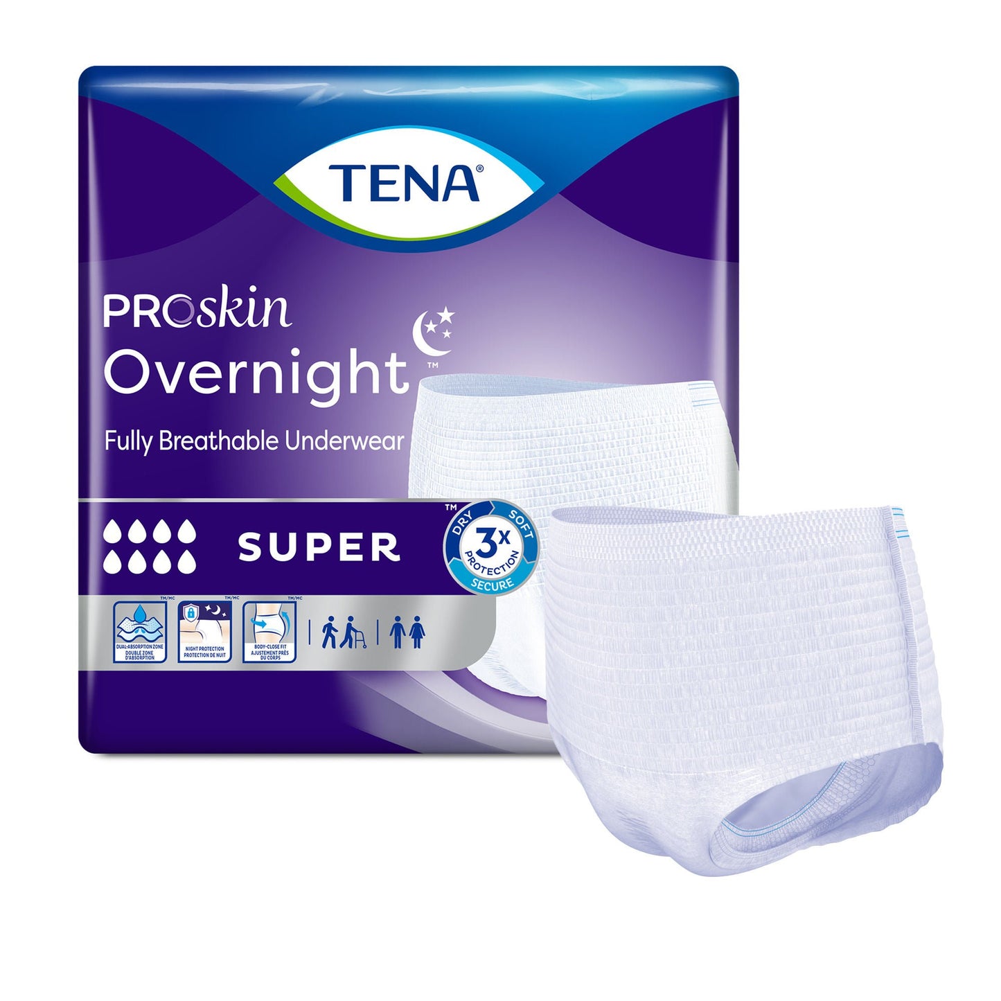 Tena® ProSkin Overnight™ Super Fully Breathable Underwear