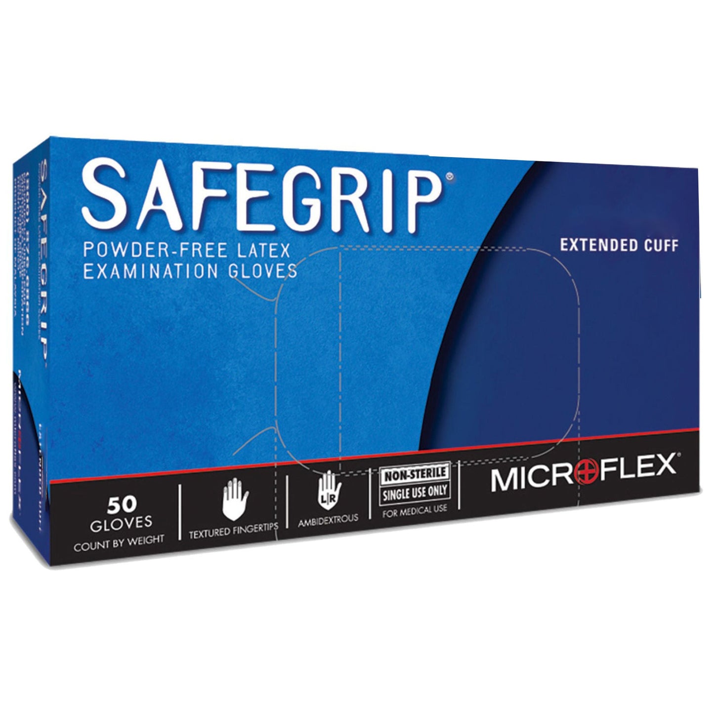 SafeGrip® Latex Exam Gloves, Blue