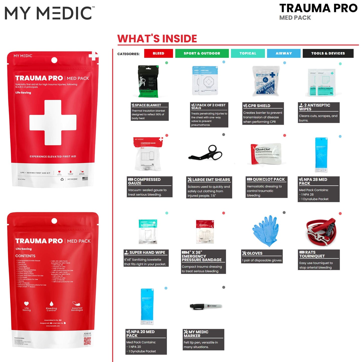 Med Packs™ Trauma Pro First Aid Kit