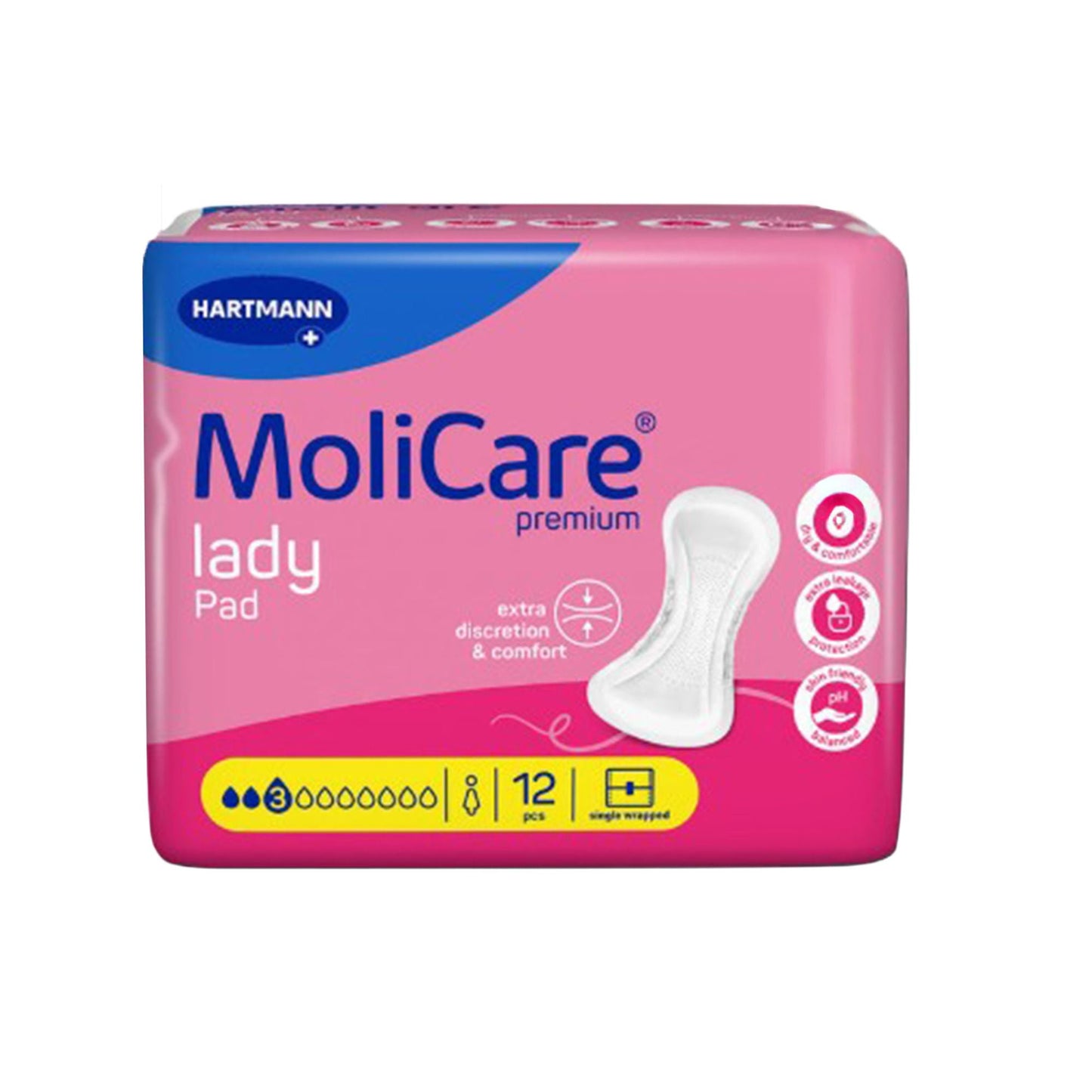 MoliCare® Premium lady pad 2 Drops for Light Incontinence, 11 x 27 Centimeter