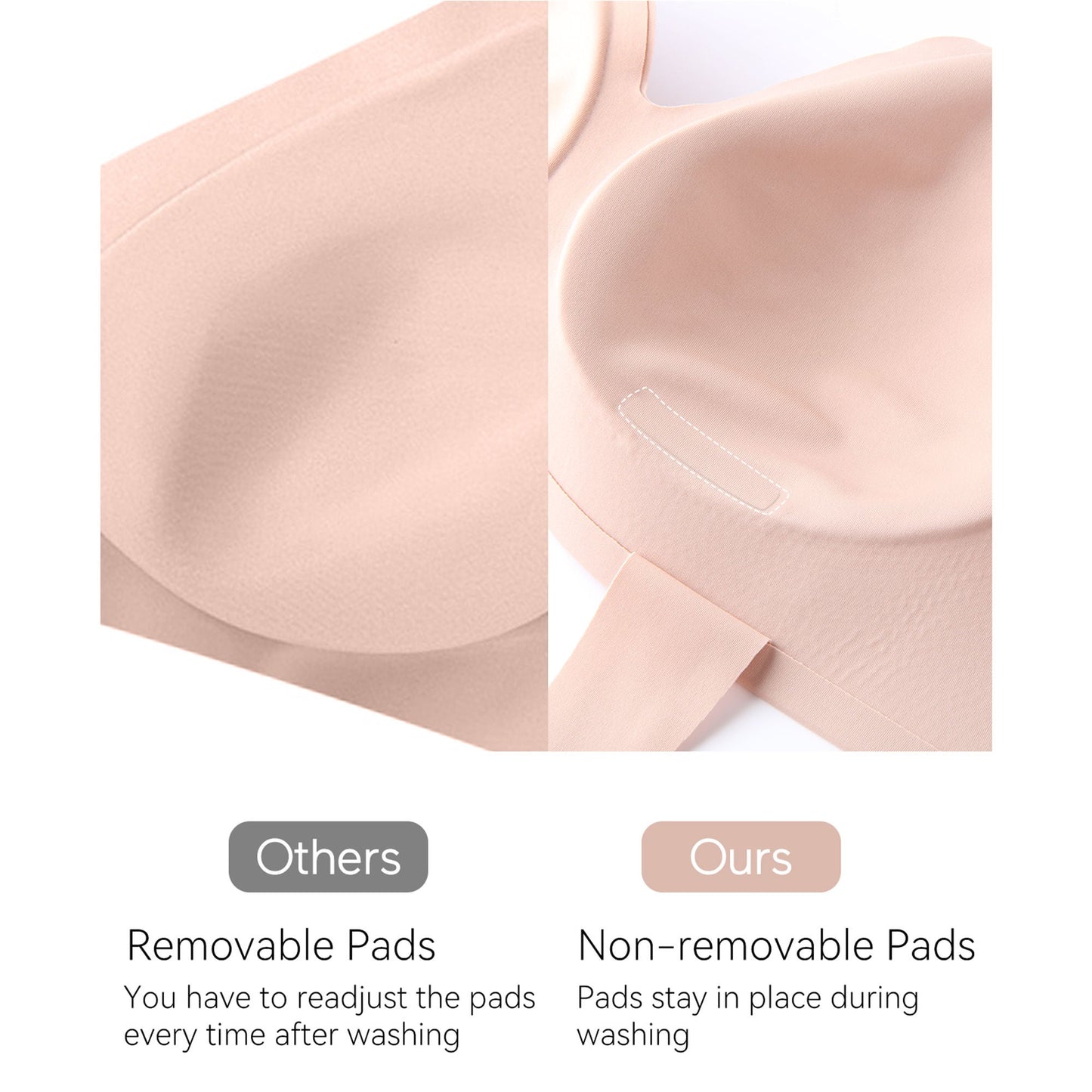Momcozy Smooth Nursing Bra, Large, Beige