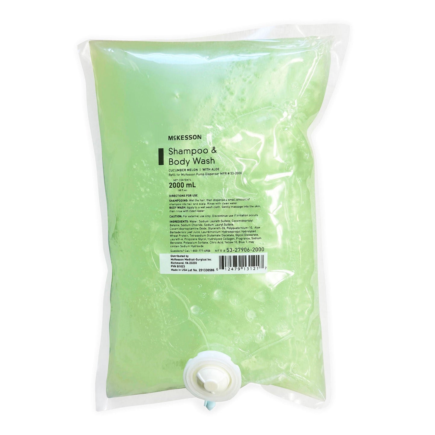 McKesson Shampoo and Body Wash Dispenser Refill Bag , Cucumber Melon
