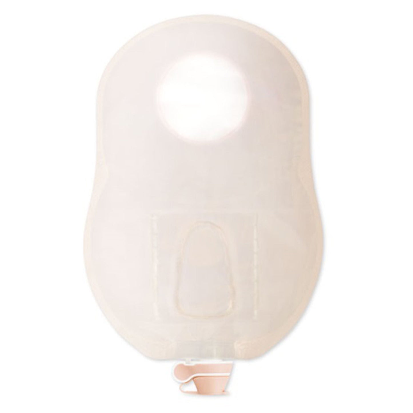 New Image™ 18904 Two-Piece Transparent Urostomy Pouch, Flange, Blue Match