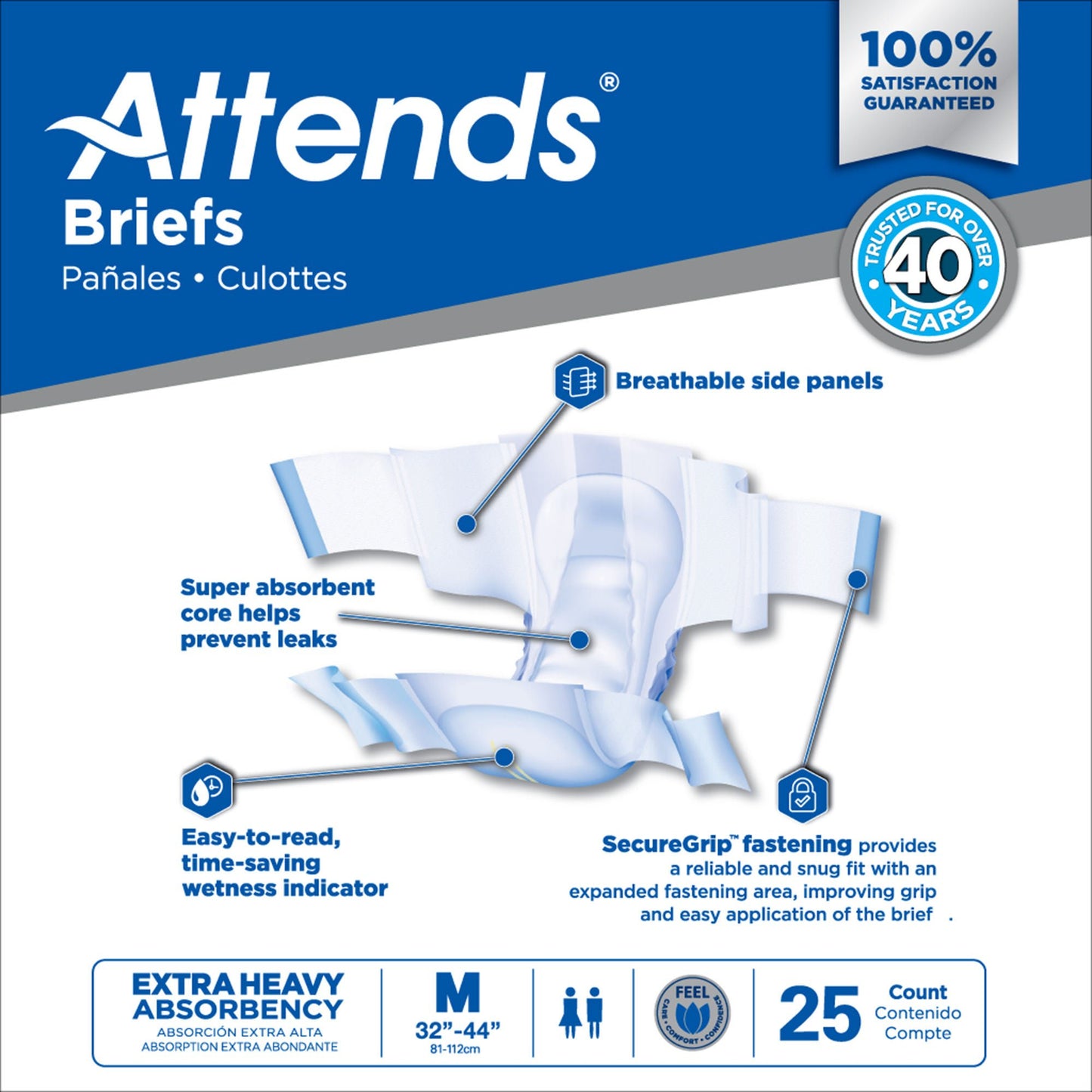 Attends® Extra Heavy Incontinence Brief, Heavy Absorbency