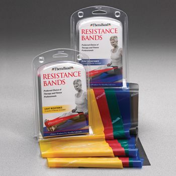 TheraBand Beginner Exercise Resistance Band Set Yellow / Red / Green Easy Resistance
