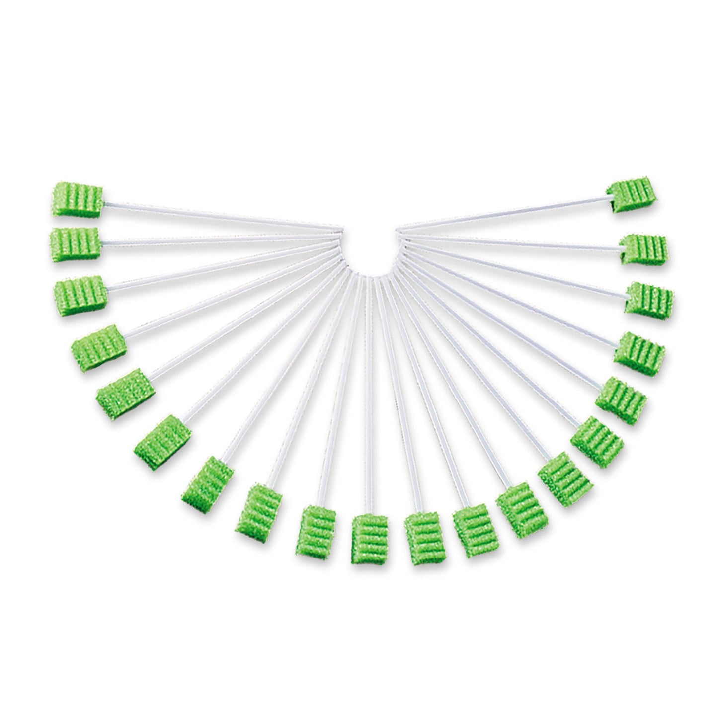 Toothette® Plus Oral Swabsticks Foam Tip, Green, 6 Inch
