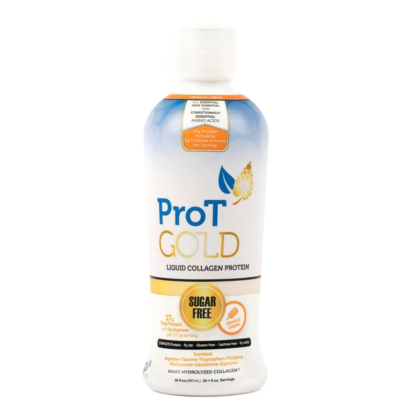 ProT Gold Oral Supplement Orange Crème Flavor Liquid Bottle
