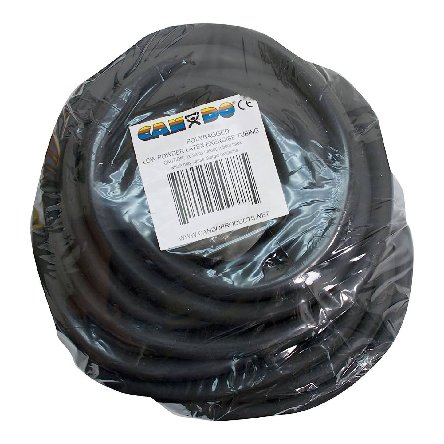 CanDo® Low Powder Exercise Resistance Tubing, Black, 100', X-Heavy Resistance