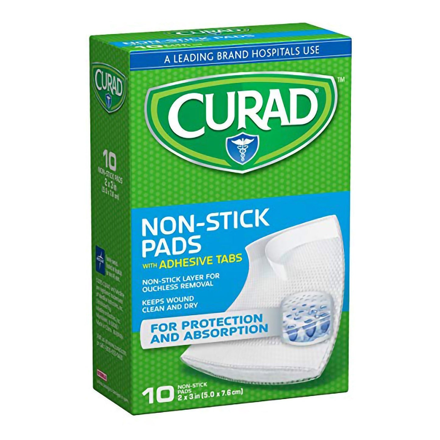 Curad® nonstick Pads with Adhesive Tabs