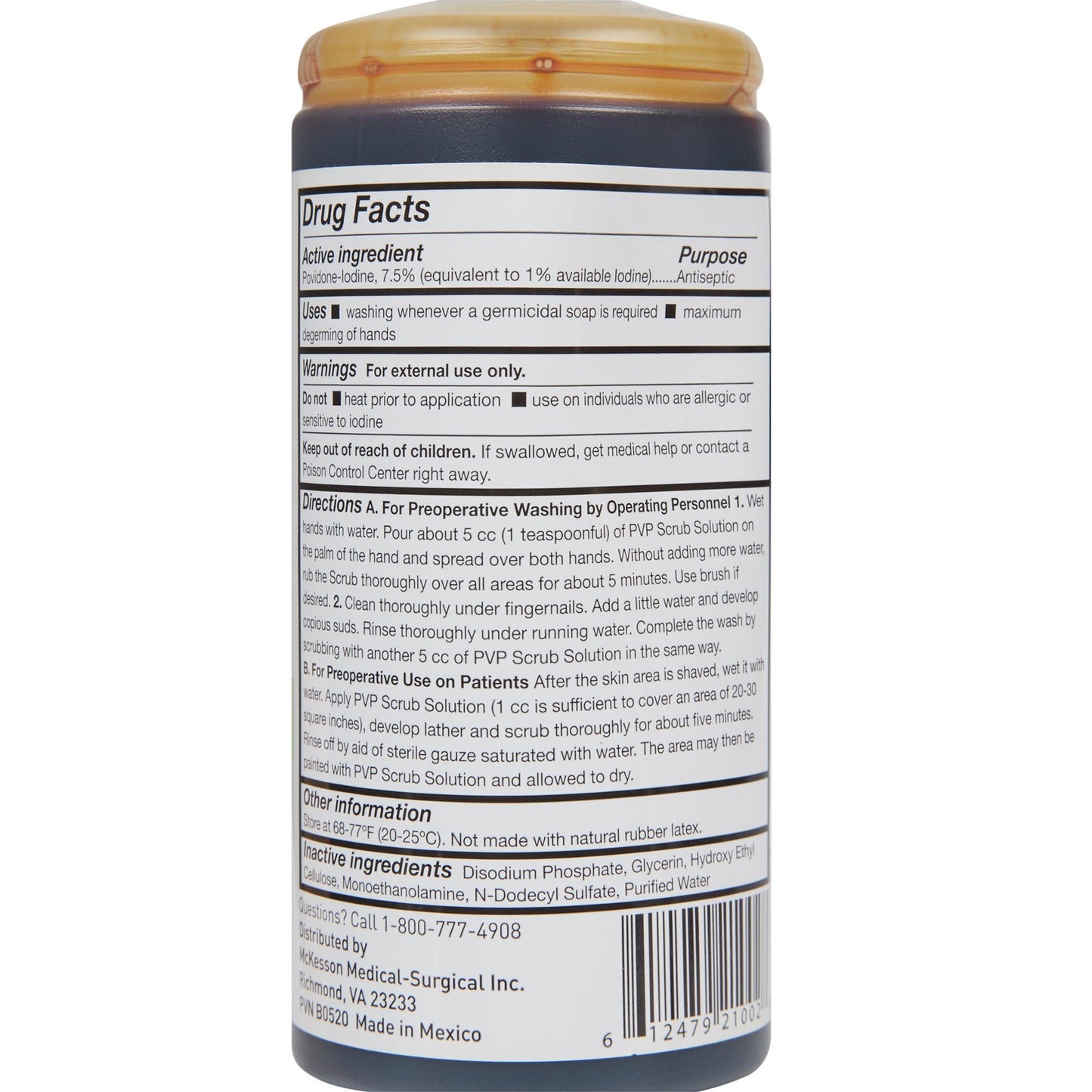 McKesson Bactericide Antiseptic PVP Scrub Solution, Bottle