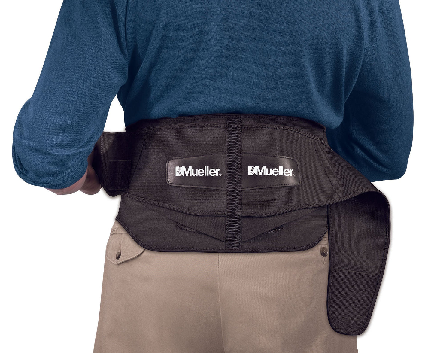 Mueller Back Brace Hook and Loop Strap Closure 50 to 70 Inch Waist Circumference 9 Inch Height Adult