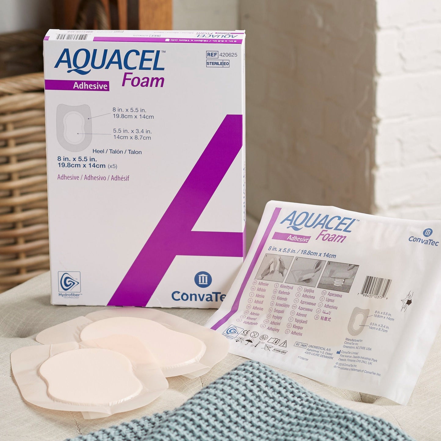 Aquacel® Silicone Adhesive with Border Silicone Foam Dressing, 5½ x