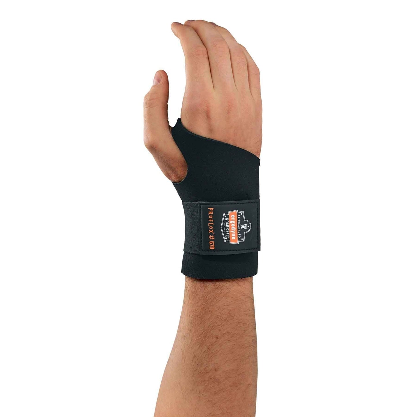 ProFlex 670 Ambidextrous Wrist Support Single Strap Neoprene Left or Right Hand Black