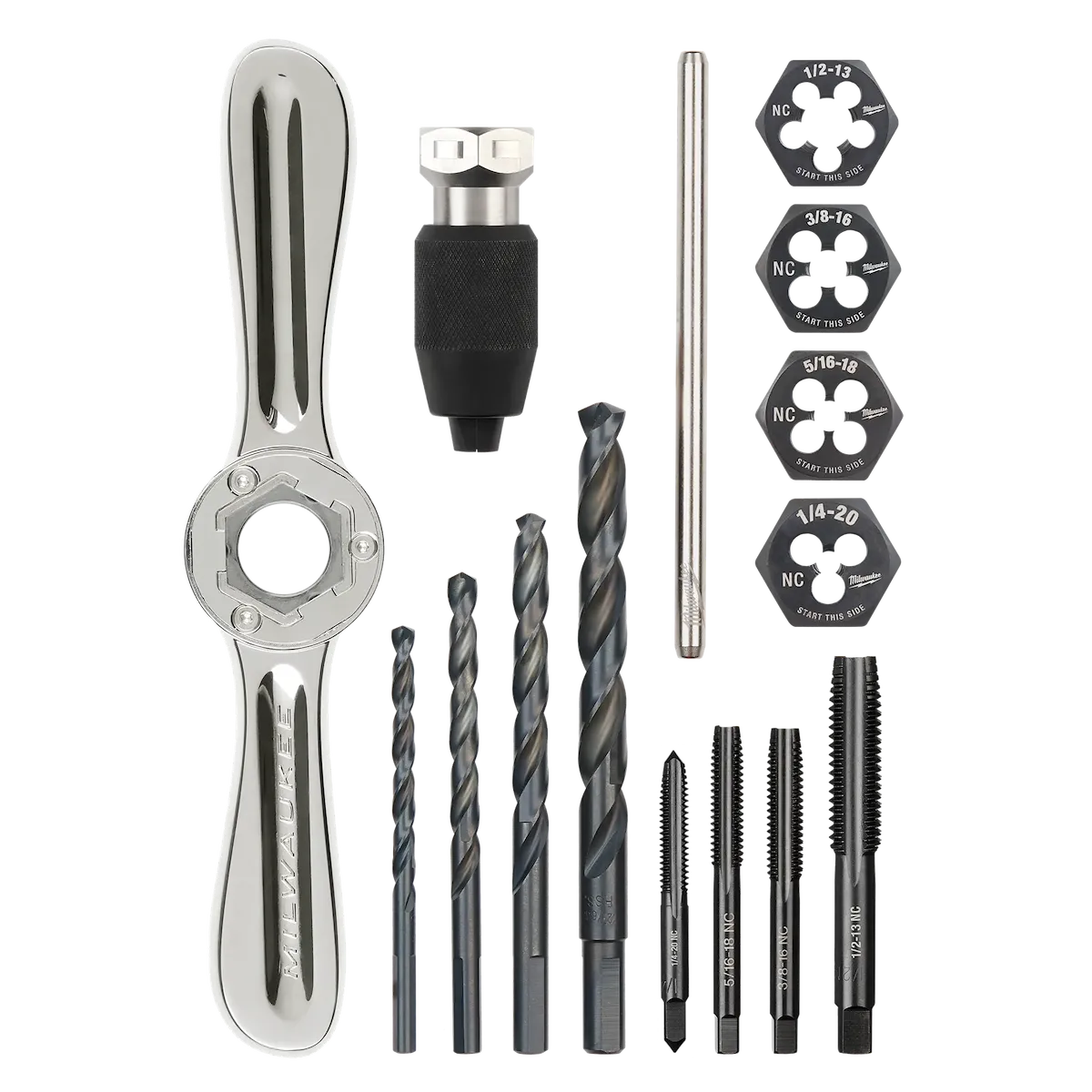 Milwaukee 15PC SAE Tap and Die Set with HEX-LOK 2-in-1 Handle 49-57-5160