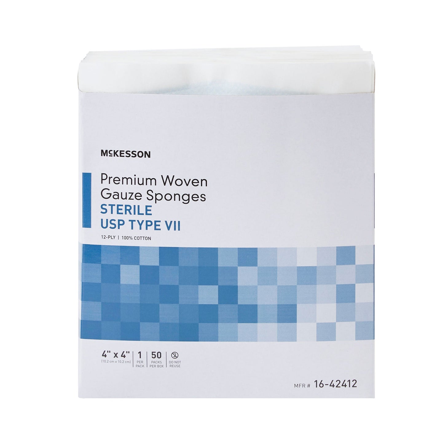 McKesson Sterile USP Type VII Gauze Sponge, 12-Ply