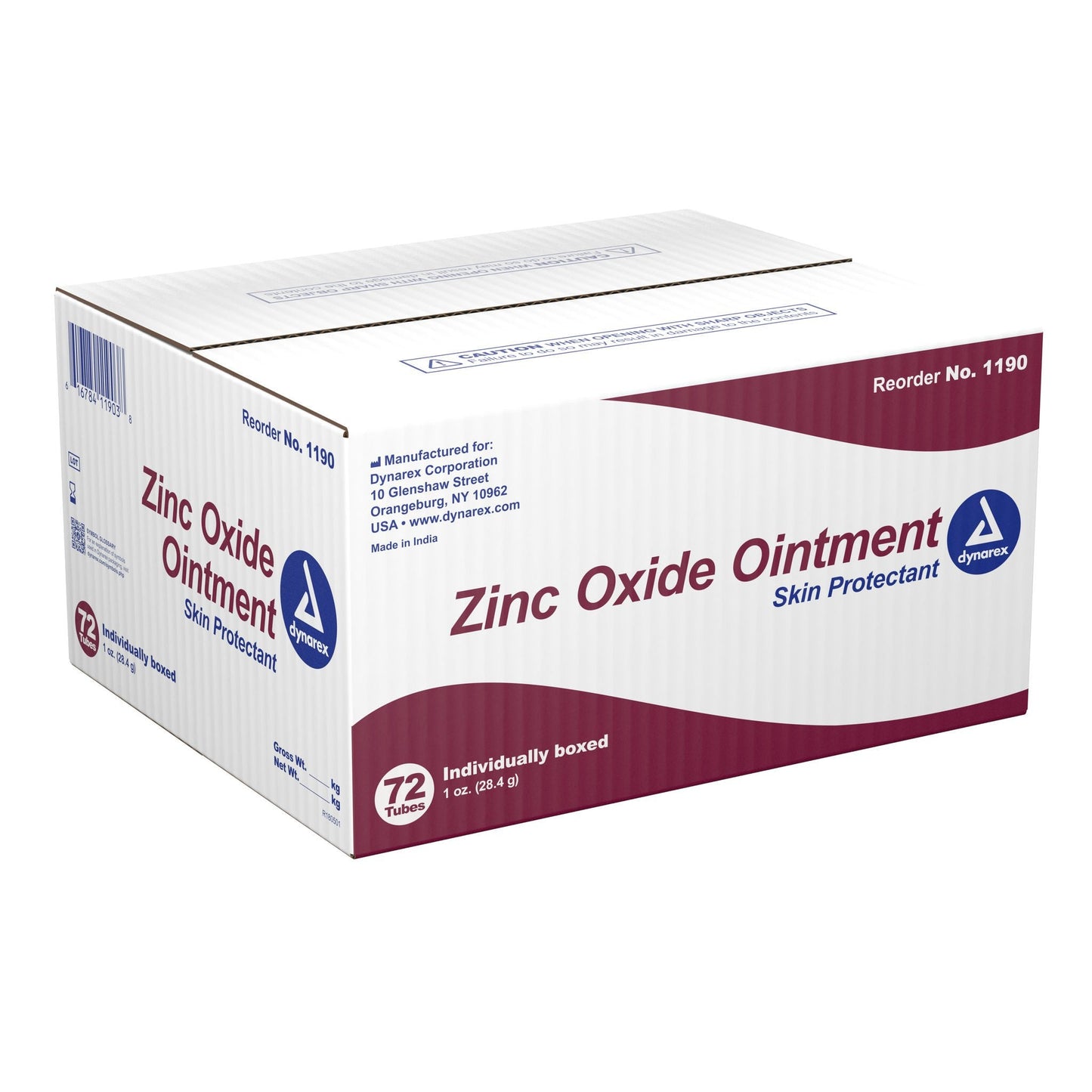 Dynarex Zinc Oxide Skin Protectant, Tube