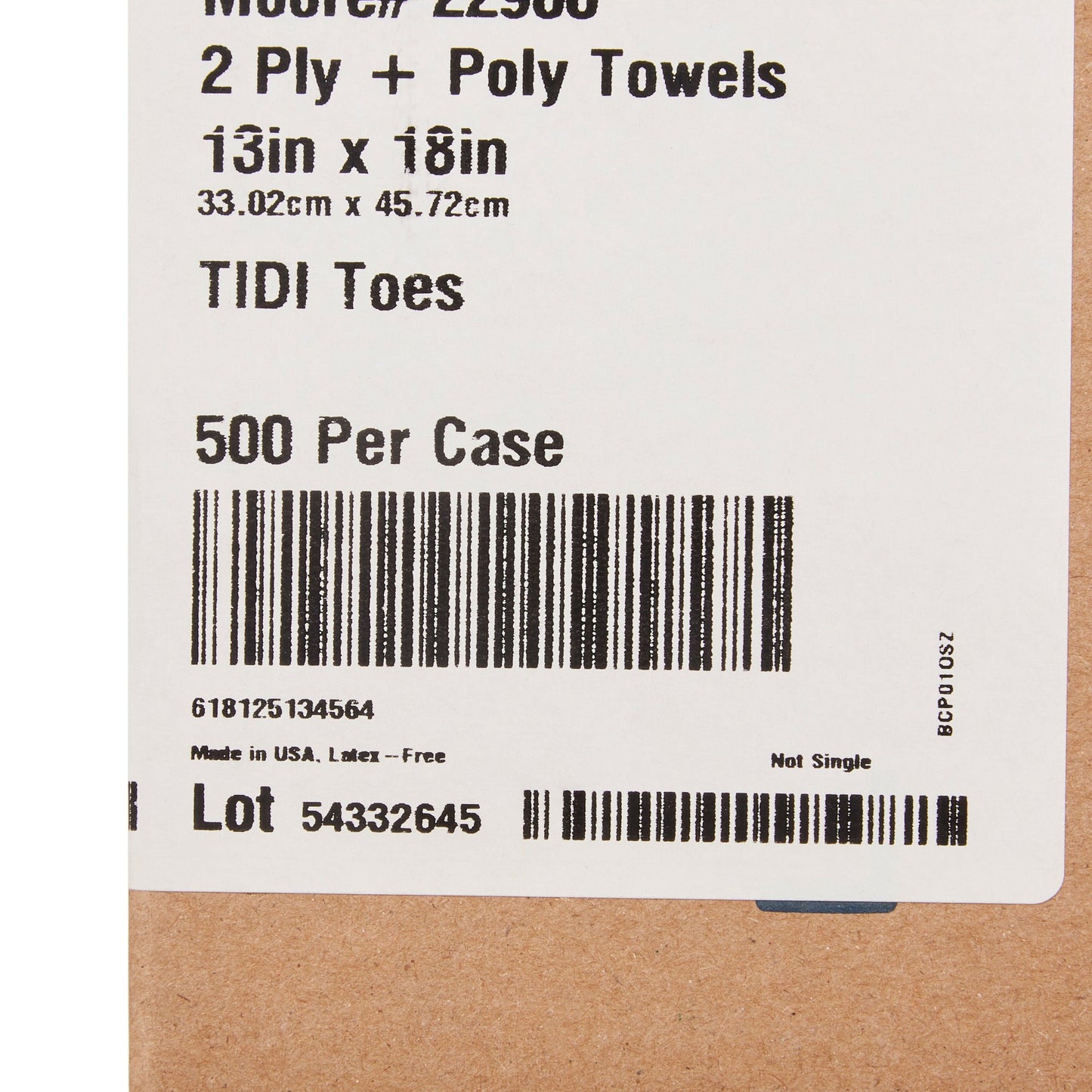 McKesson Nonsterile White / Blue Cartoon Toes Procedure Towel