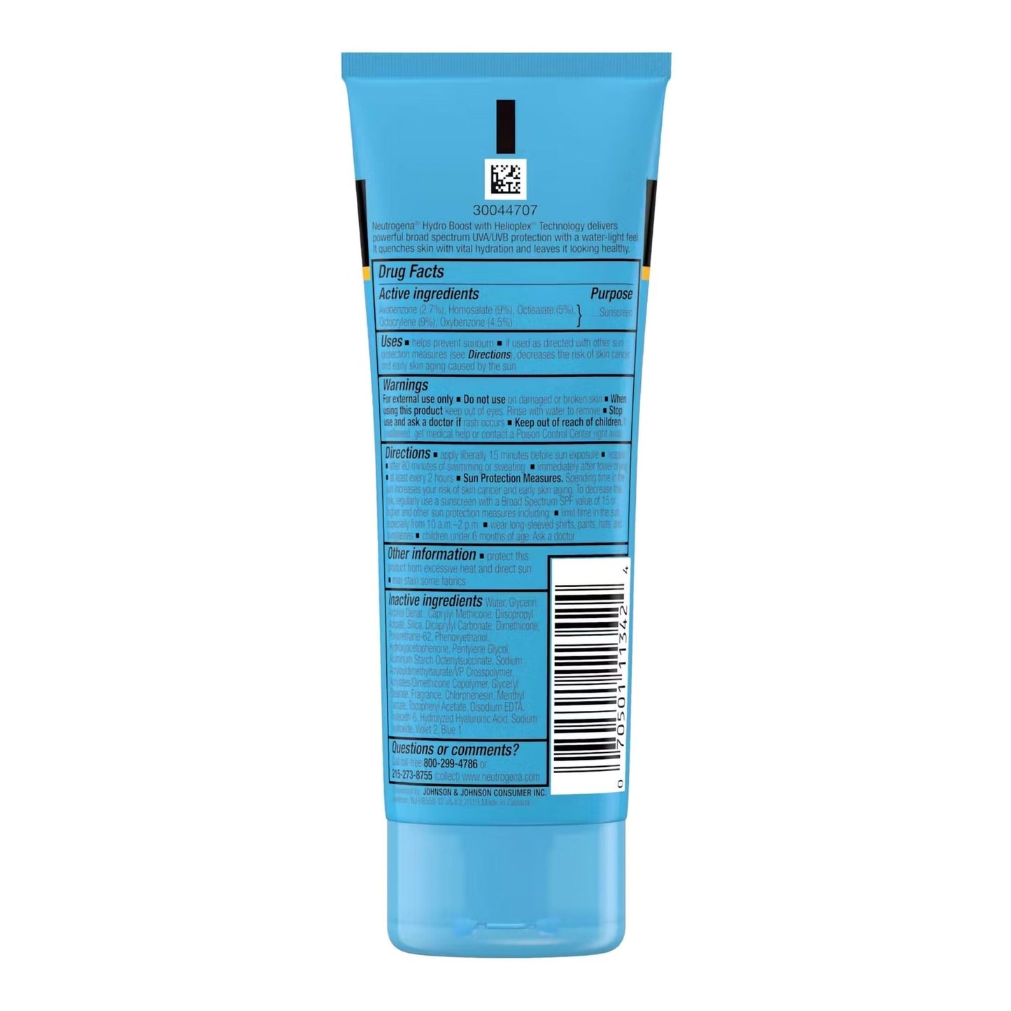 Neutrogena® Hydro Boost Water Gel Lotion Sunscreen SPF 50, Tube