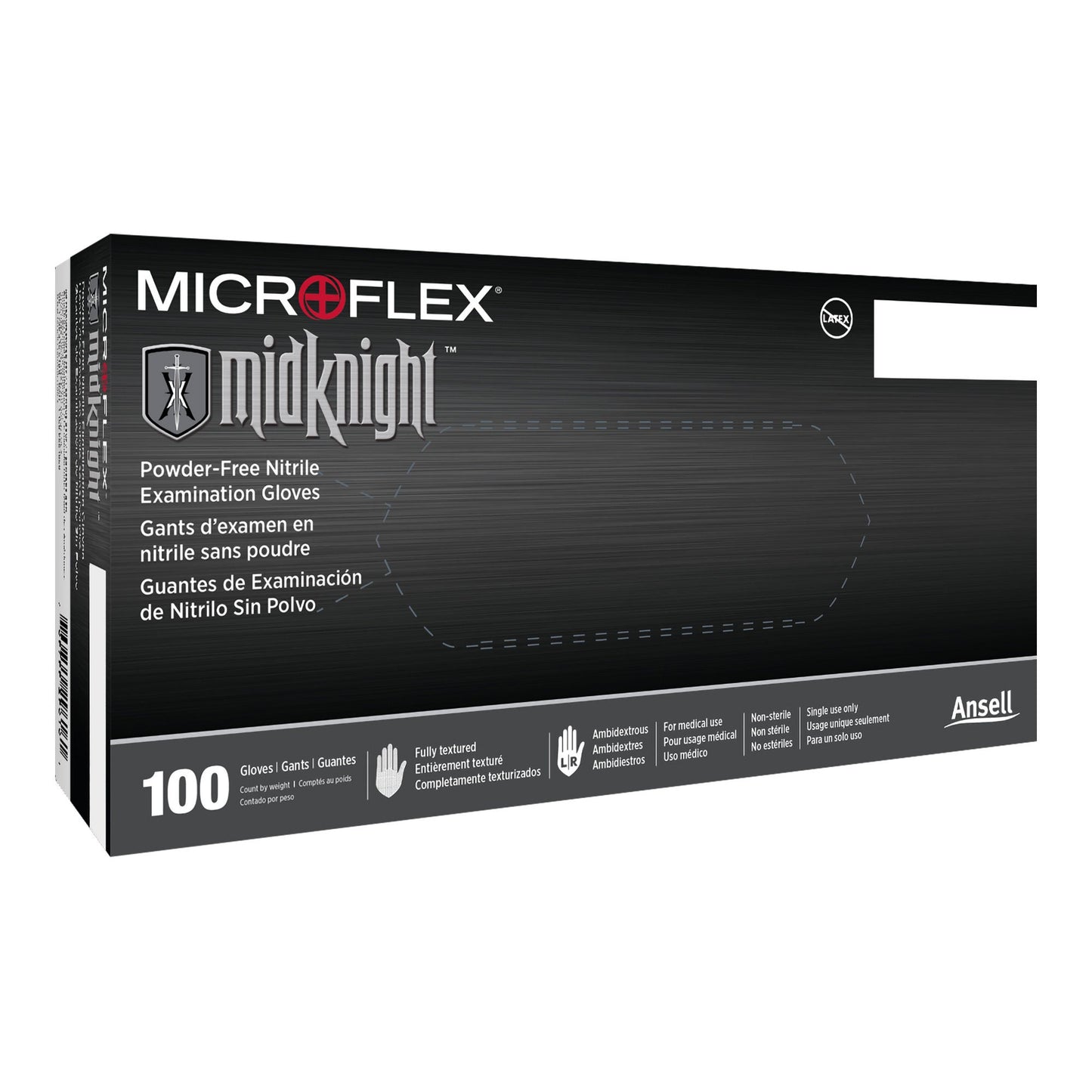 MICROFLEX® MidKnight™ Nitrile Exam Gloves, Black