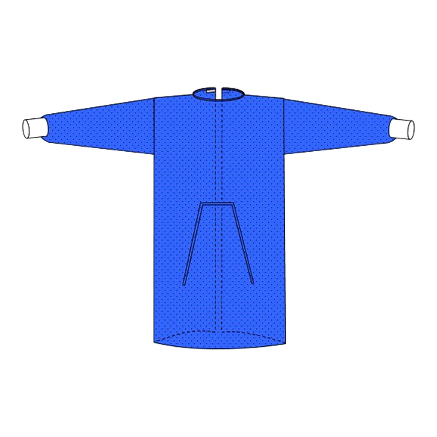 Welmed Protective Procedure Gown Large Blue NonSterile Not Rated Disposable