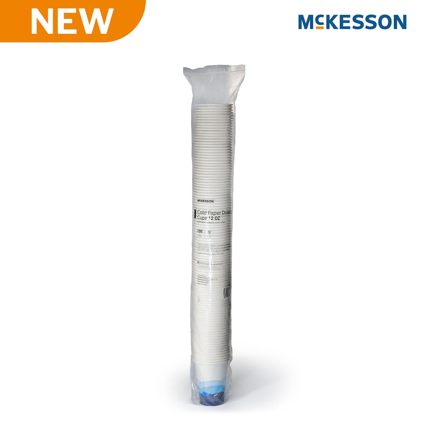 McKesson Paper Cup for Cold Beverages, Blue Mountain Print, Capacity