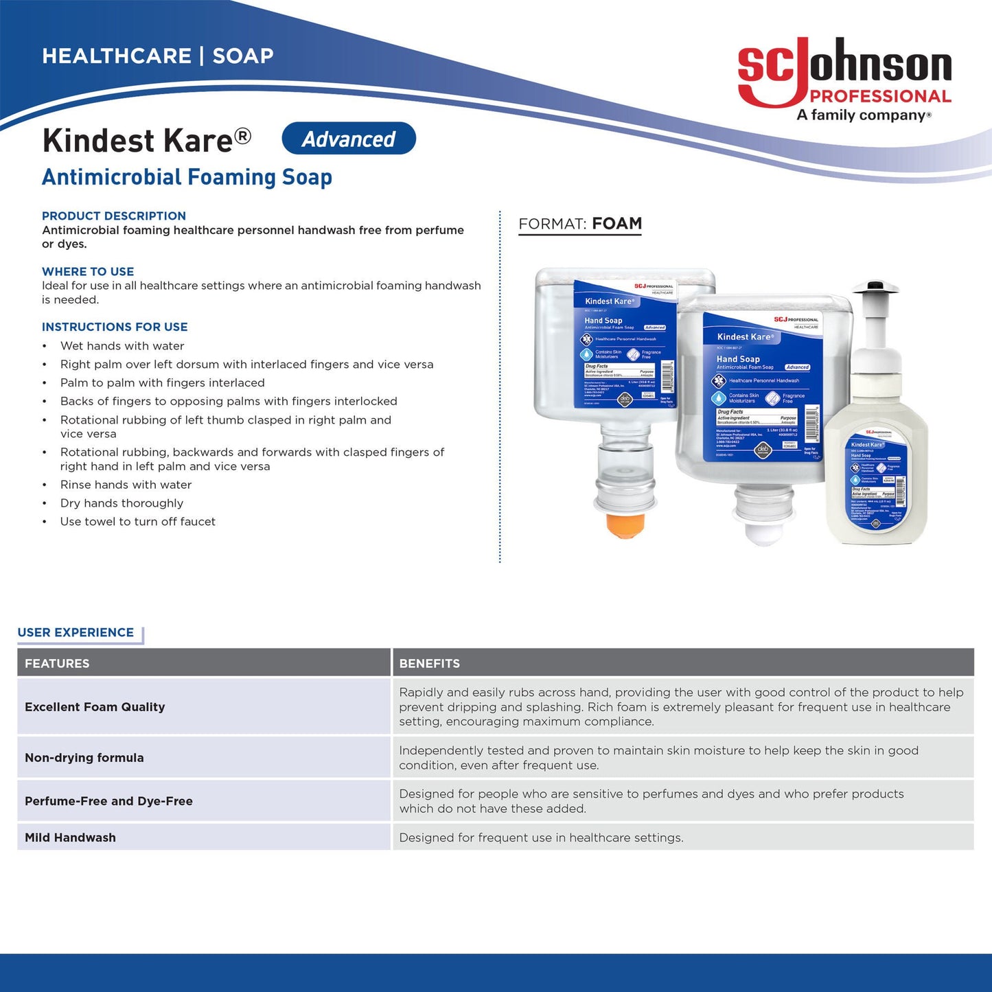 Kindest Kare® Advanced Antimicrobial Soap, Dispenser Refill Bottle