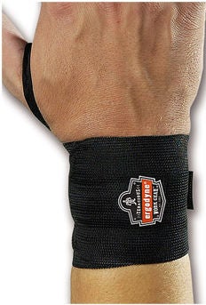 ProFlex 420 Wrist Support with Thumb Loop Wraparound / Wristlet Elastic Left or Right Wrist Black