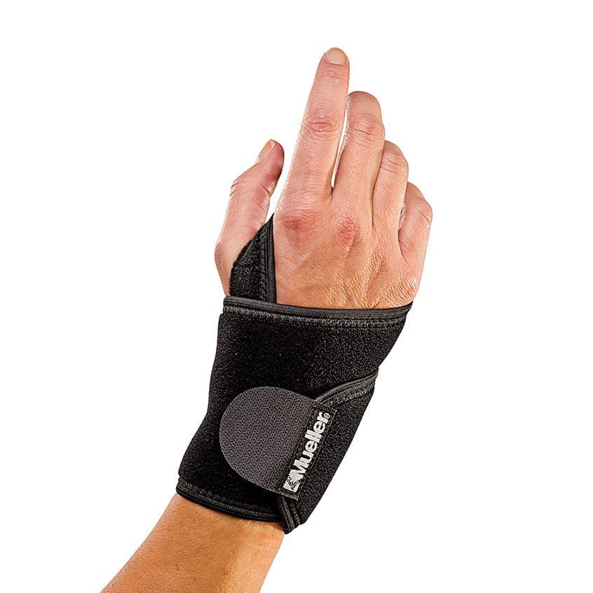 Mueller Wrist Support Wraparound Neoprene Left or Right Hand Black