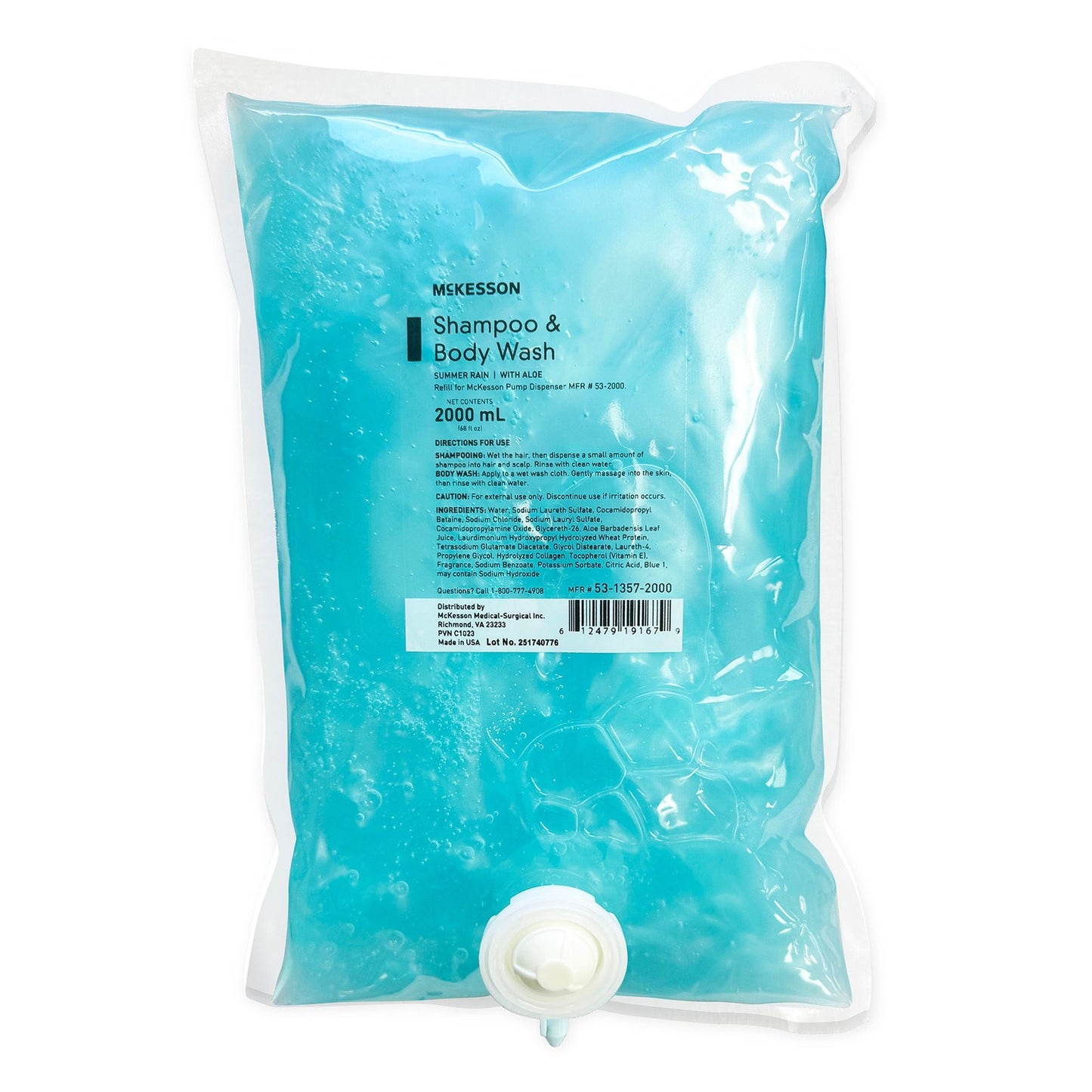 McKesson Shampoo and Body Wash Dispenser Refill Bag , Summer Rain