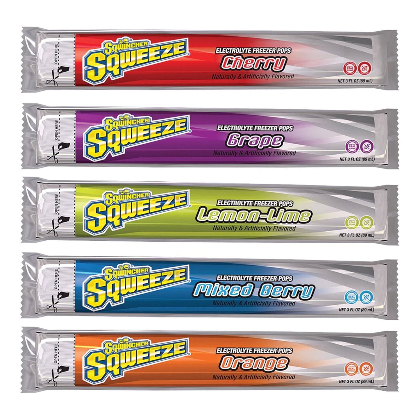 Sqwincher® Squeeze Assorted Flavors Electrolyte Freeze Pop