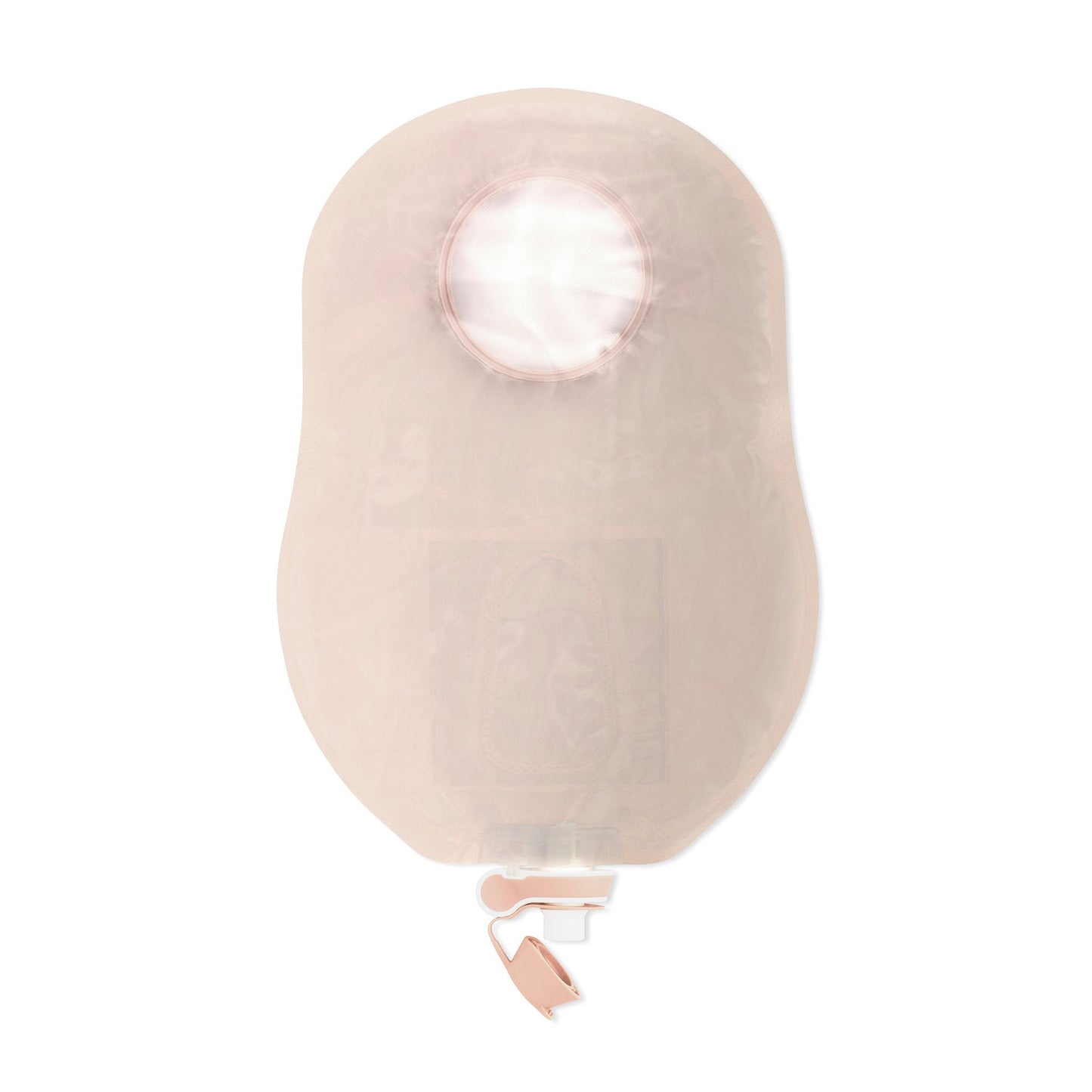 New Image™ Two-Piece Ultra Clear Urostomy Pouch, Flange, Red Match