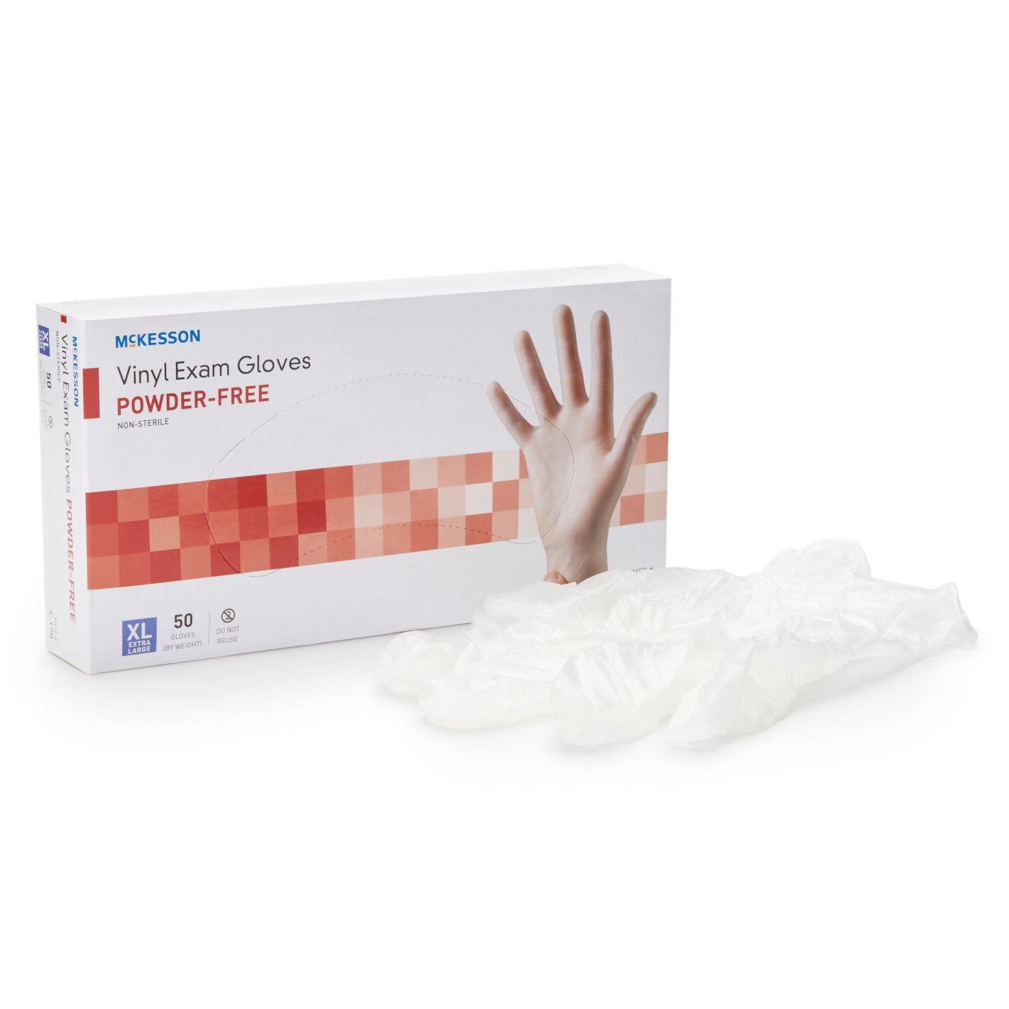 McKesson Confiderm® Vinyl Exam Gloves, Clear