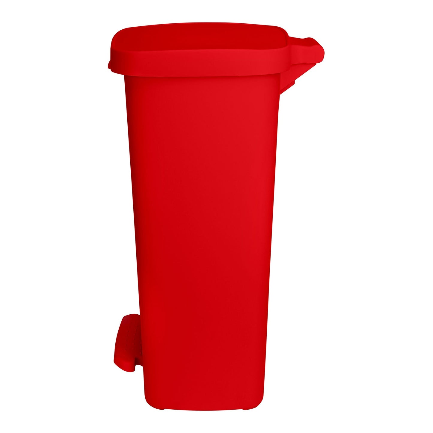 McKesson Waste Can with Step-On Pedal, Plastic, Red, x 26.57 Inch