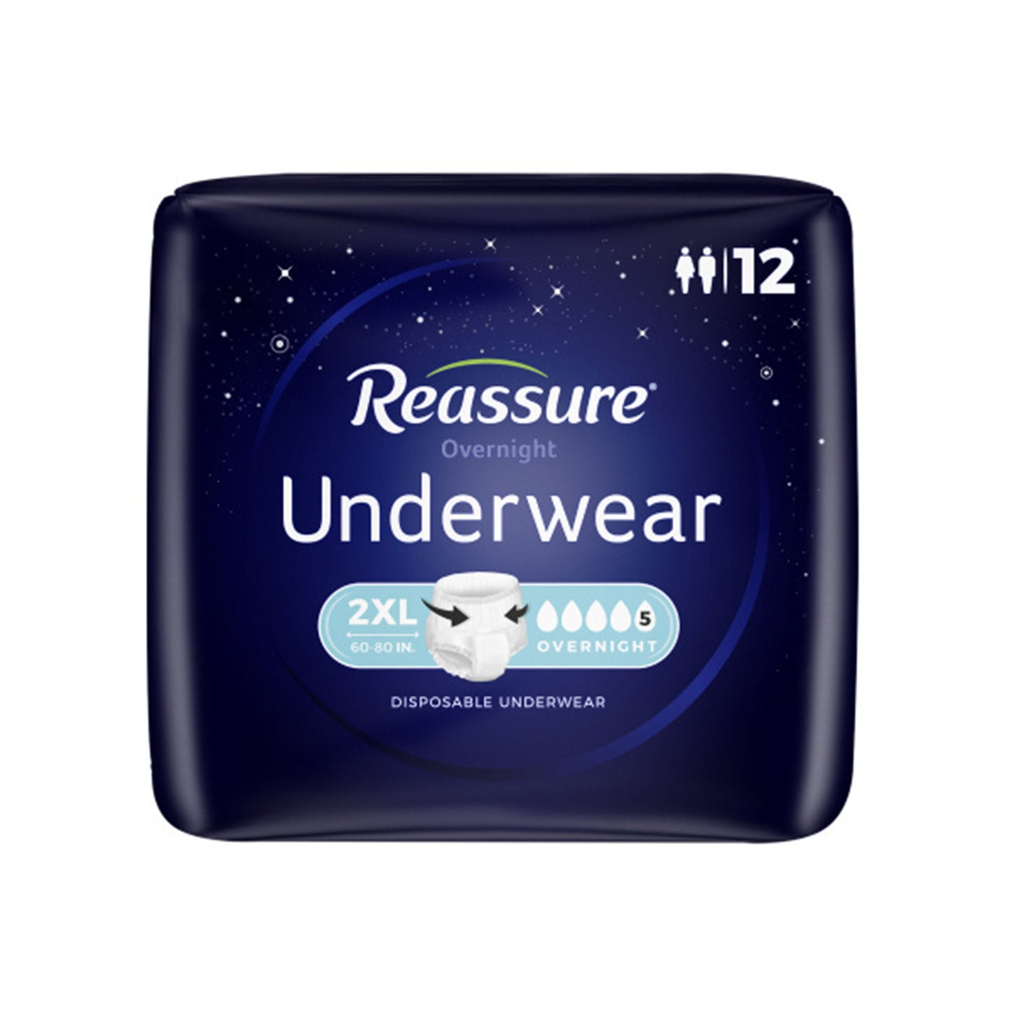 Reassure® Overnight Brief, Heavy Absorbency, Incontinence, with Tape Tabs, 2XL