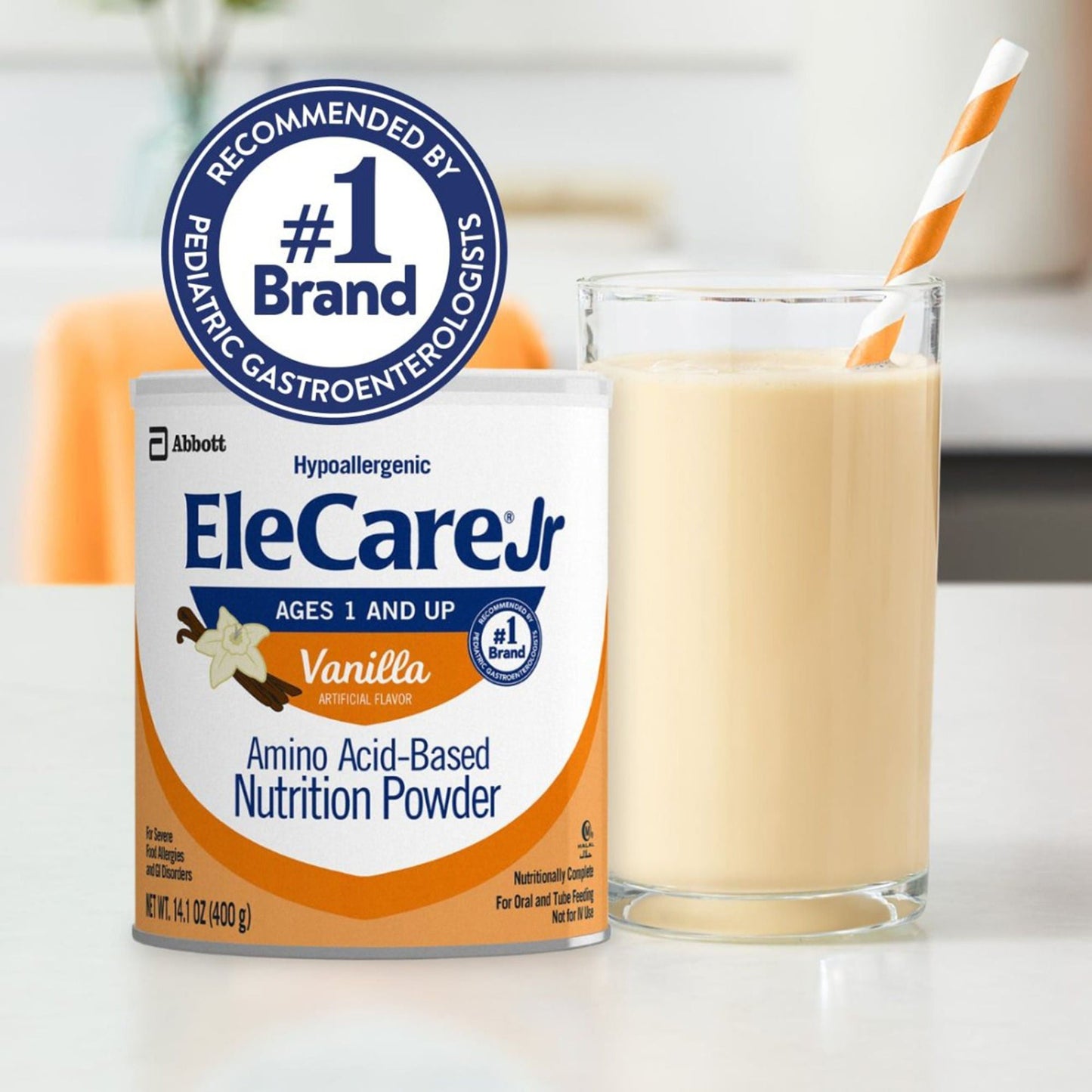 EleCare Jr Pediatric Oral Supplement Vanilla Flavor Can Powder Amino Acid Protein Maldigestion
